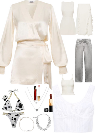  SweatyRocks Women's Satin Heart Print Triangle Bra and Panty 2  Piece Lingerie Set White S: Clothing, Shoes & Jewelry