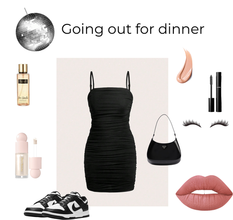 Going oh for dinner outfit🖤🥥