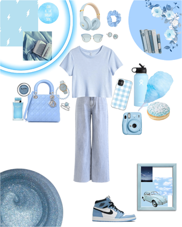 light blue caro aesthetic
