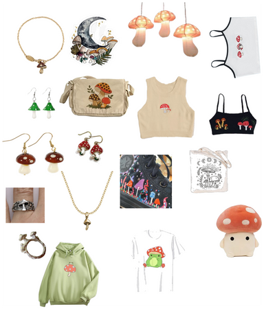 Mushroom 🍄 clothes and jewelry