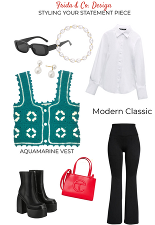 Frida & Co. Aquamarine Mermaid Vest - Modern Classic
