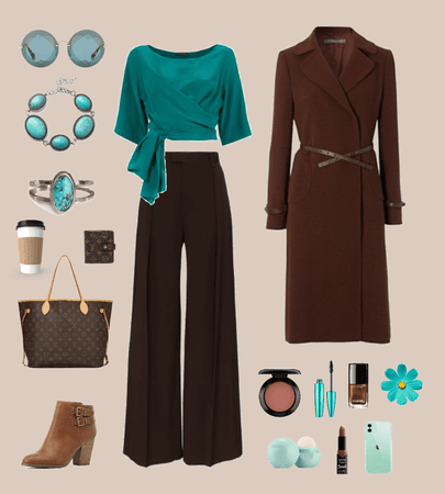 Turquoise and Brown Boss Babe