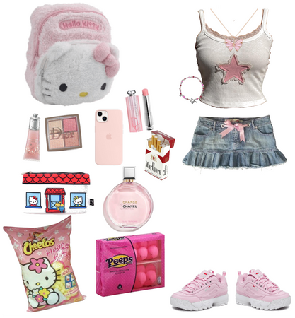 Sanrio, pink, coquette, Dior, perfume, phone case
