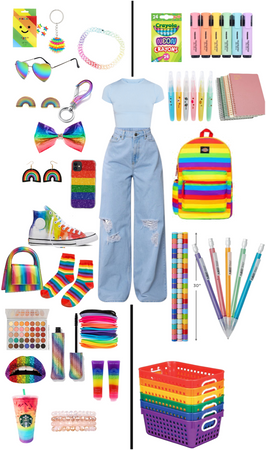 school fit/school supplies rainbow addition