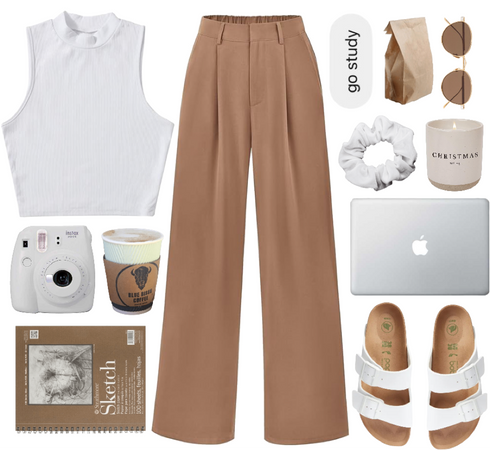 Simple brown & white