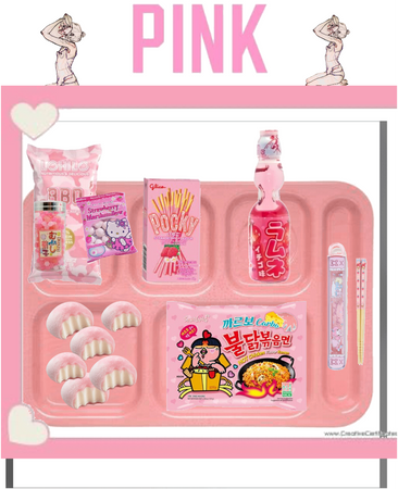 pink snacks and food 💖💖