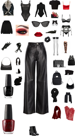 Black Leather Pants Outfit