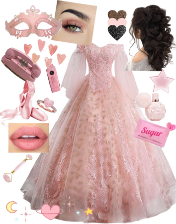 Pink Masquerade Ball Gown