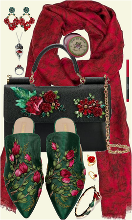 Rose Embroidered Accessories
