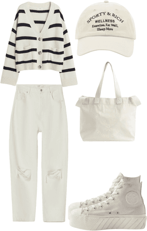 white simple outfit