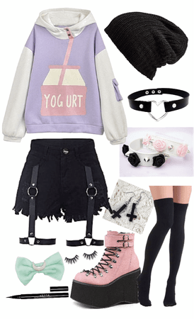 pastel and black