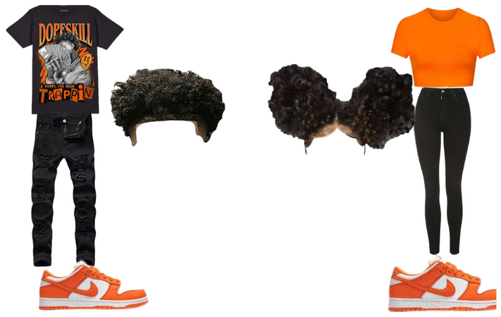 Couple/Orange/Black