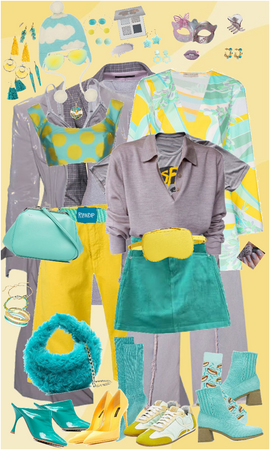 Yellow & Turquoise Mix-n-Match