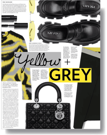 bold yellow, subtle grey