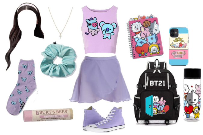 Bt21 Mang and Koya school outfit#2 [Tuesday]