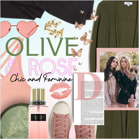pink and green chic style