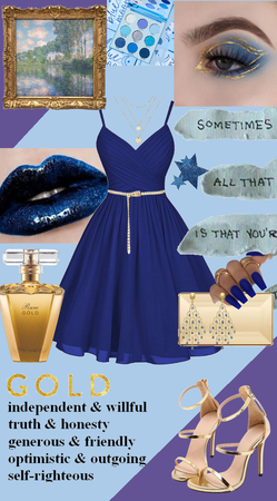Gold and blue