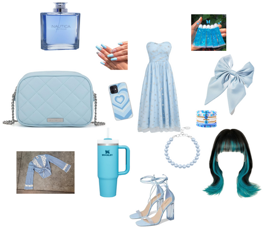 Aesthetic light-blue outfit for outdoors :)