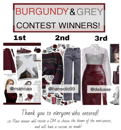 Burgundy & Grey Contest Winners