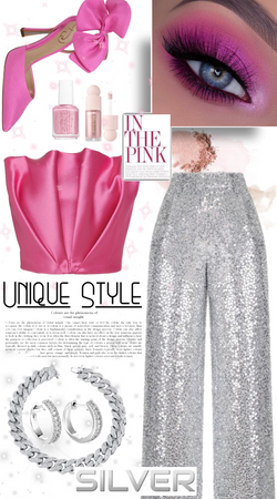 sliver and pink