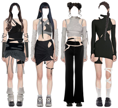 kpop 4 member triples invincible inspired outfit