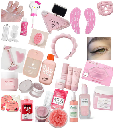 Pink skincare