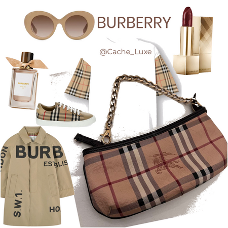 Burberry Haymarket Check Clara Wristlet / Clutch
