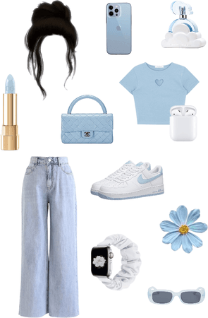 casual blue outfit