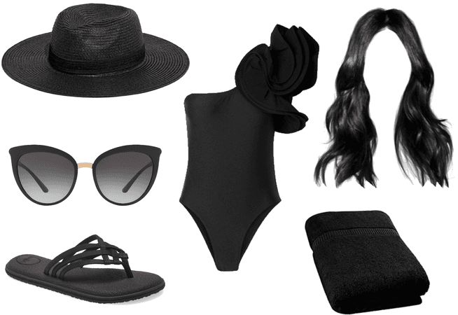 black beach outfit