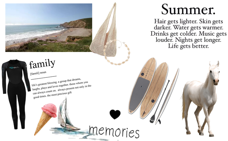 to me this is what summer is: cornwall with the family, memories, horses, sailing, paddle boarding, ice cream, horse shows, wetsuits! can’t wait for Cornwall 2024 with all the fam! x