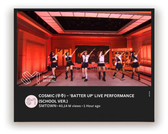Cosmic (우주) 'Batter Up' Performance (School Ver)