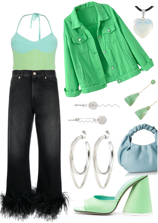 Wavy Funky Green Outfit