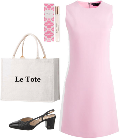 LTO with pink Alice and Olivia shift dress