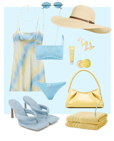 beach day: yellow and blue 🌼🏝👙