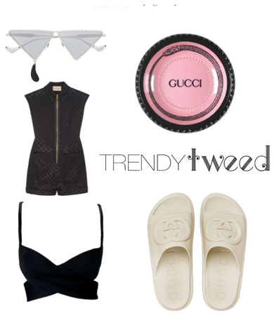 S/S 2001 Gucci by Tom Ford Runway Black Satin Crossover Bralette