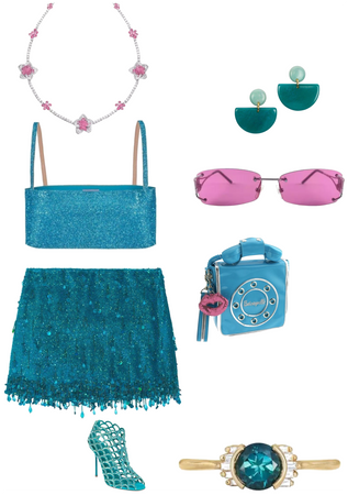 Teal and Pink party fit