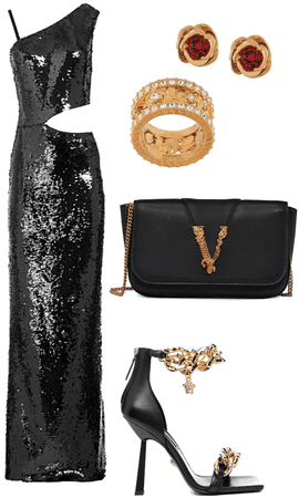 Evening Versace themed outfit