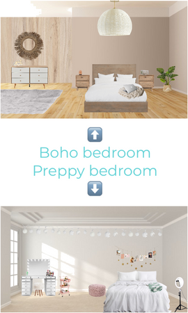 Boho and Preppy bedroom