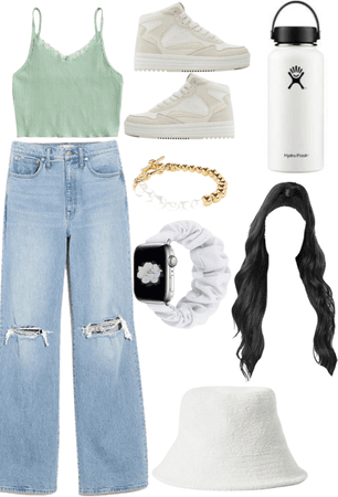 School Outfit GREEN/WHITE .
