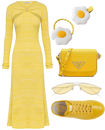 yellowoutfit for brunch