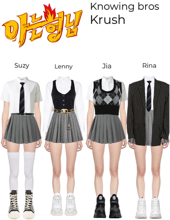 kpop 4 members outfit