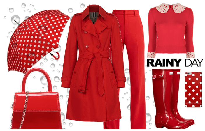 Rainy Day in Red