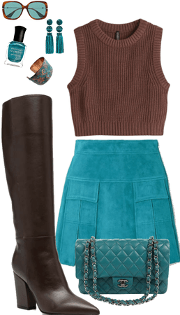 turquoise and brown