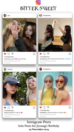 BITTER-SWEET 비터스윗 Jiyoung’s Birthday Instagram Posts