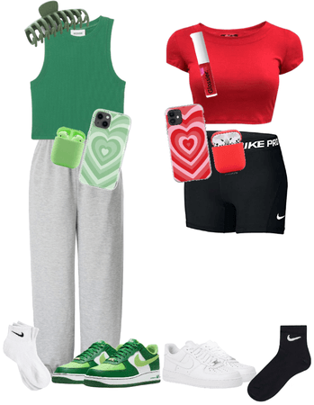 red and green besties design