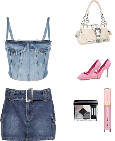denim sweetheart outfit