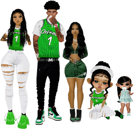 imvu cute green family