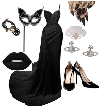 Selena, Kyle at the Gotham masquerade ball