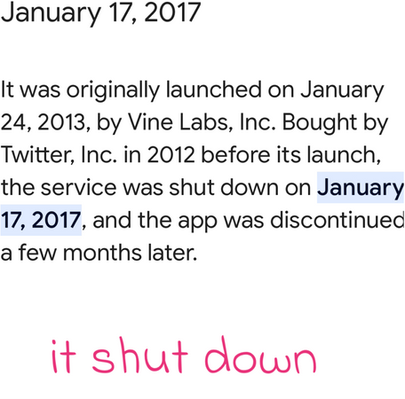 it got shut down on January 17 2017