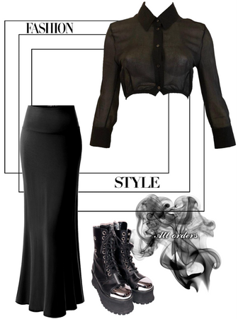 black formal outfit